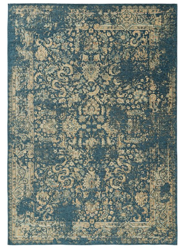 Flachgewebe-Teppich Frencie Blau 60007045-22101