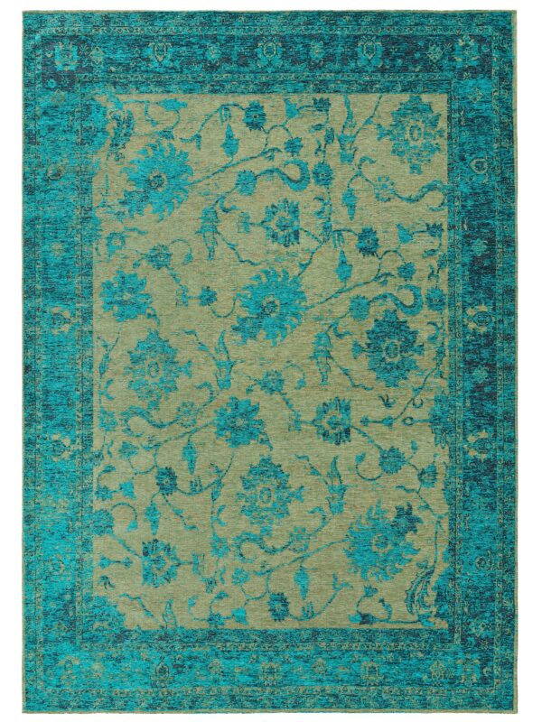 Flachgewebe-Teppich Frencie Türkis 60003892-39101