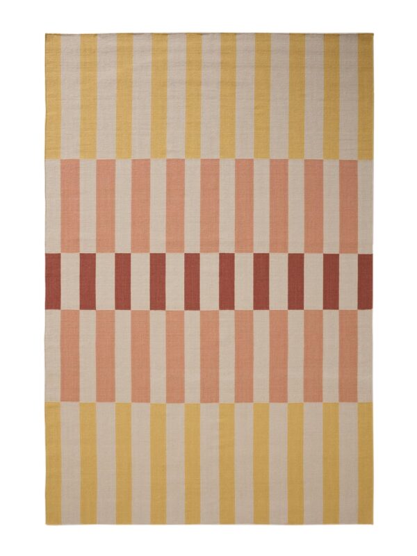 Flachgewebe-Teppich Judith Mehrfarbig/Gelb 60007823-11101