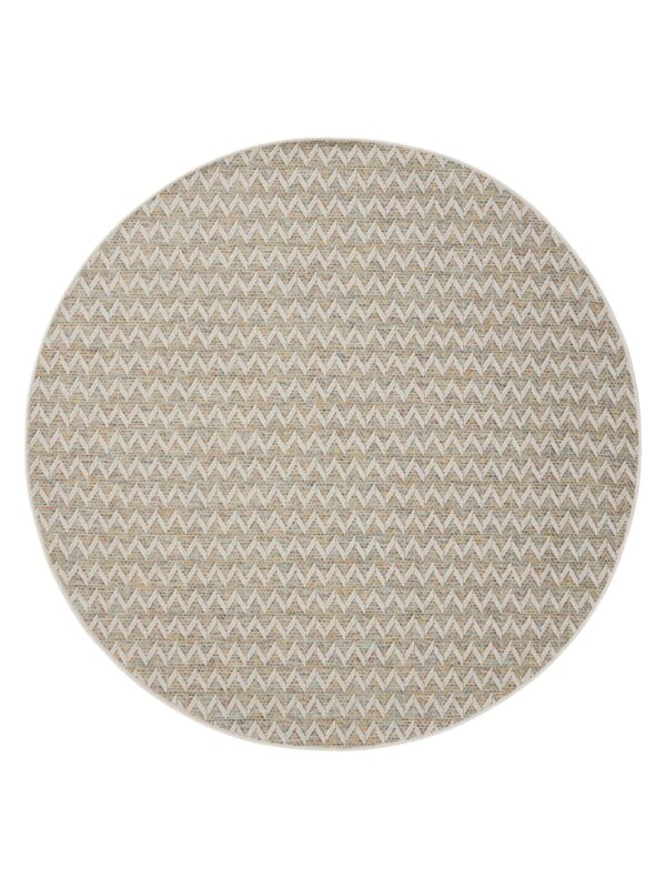 In- & Outdoor Rundteppich Agra Blau/Creme 60007967-222104