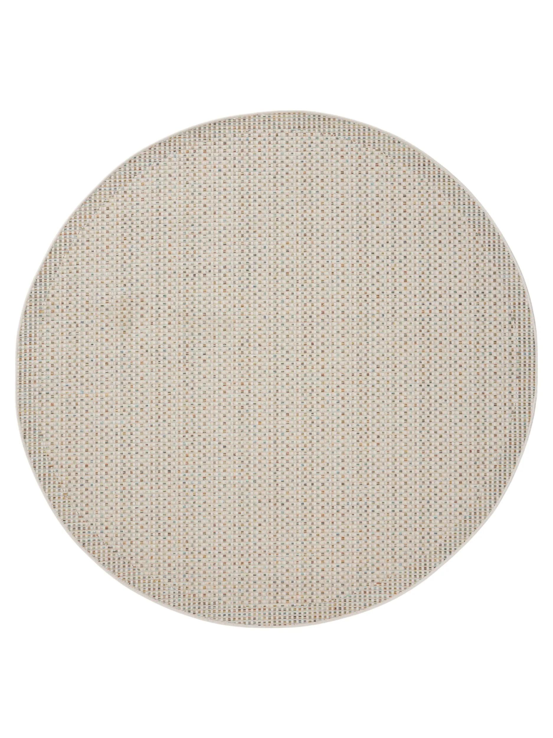 In- & Outdoor Rundteppich Agra Creme/Blau 60007967-205104 In- & Outdoor Rundteppich Agra Creme/Blau 60007967-205104