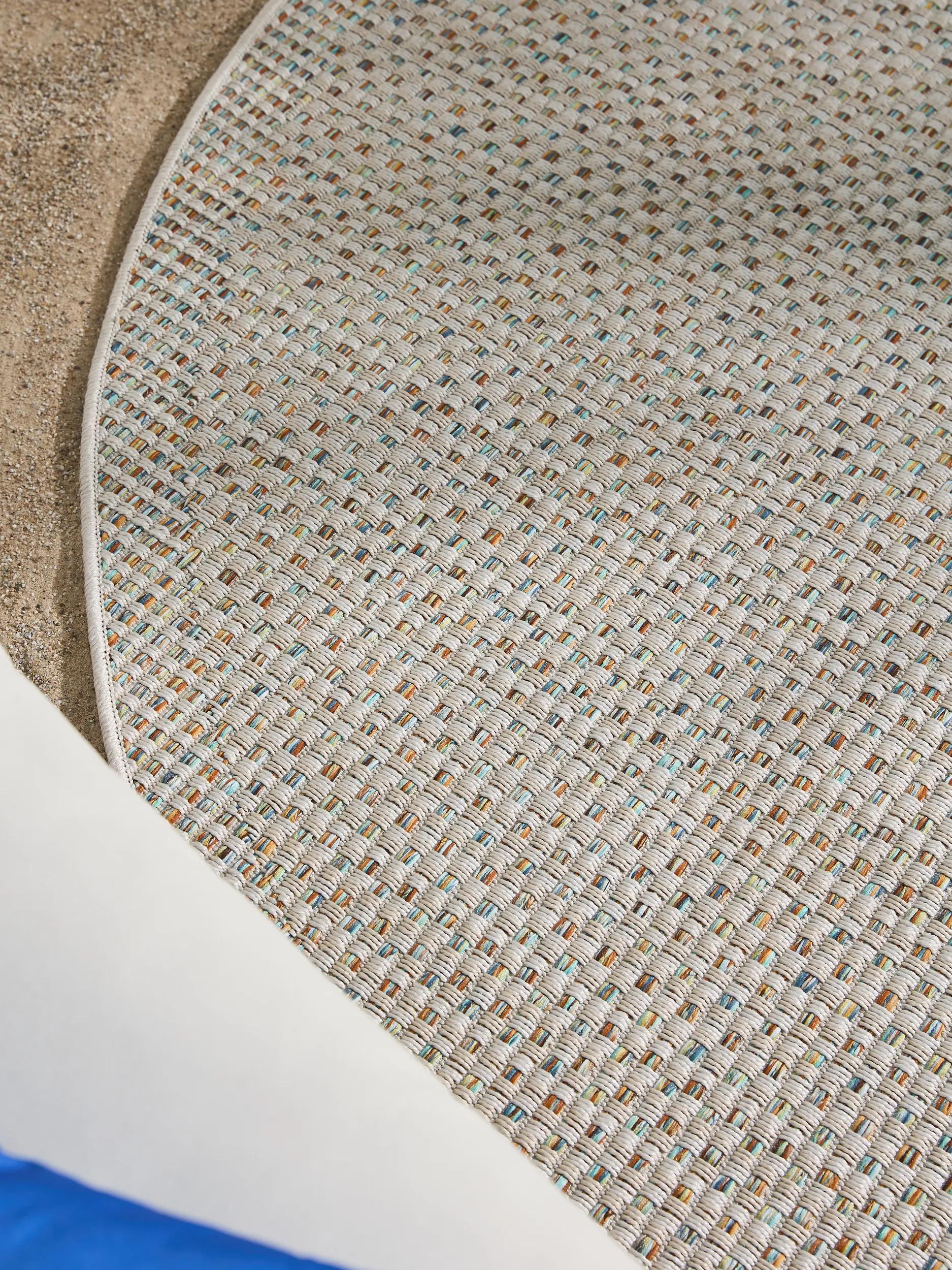 In- & Outdoor Rundteppich Agra Creme/Blau 60007967-205104 In- & Outdoor Rundteppich Agra Creme/Blau 60007967-205104 – Bild 3