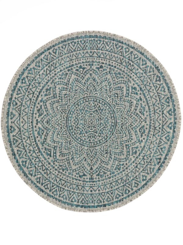 In- & Outdoor Rundteppich Cleo Beige/Blau 60005964-75104