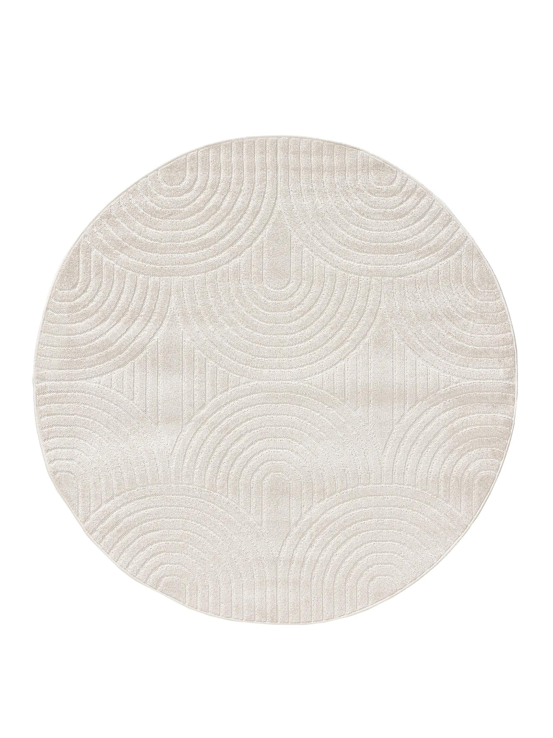 In- & Outdoor Rundteppich Mars Creme 60007647-62104 In- & Outdoor Rundteppich Mars Creme 60007647-62104
