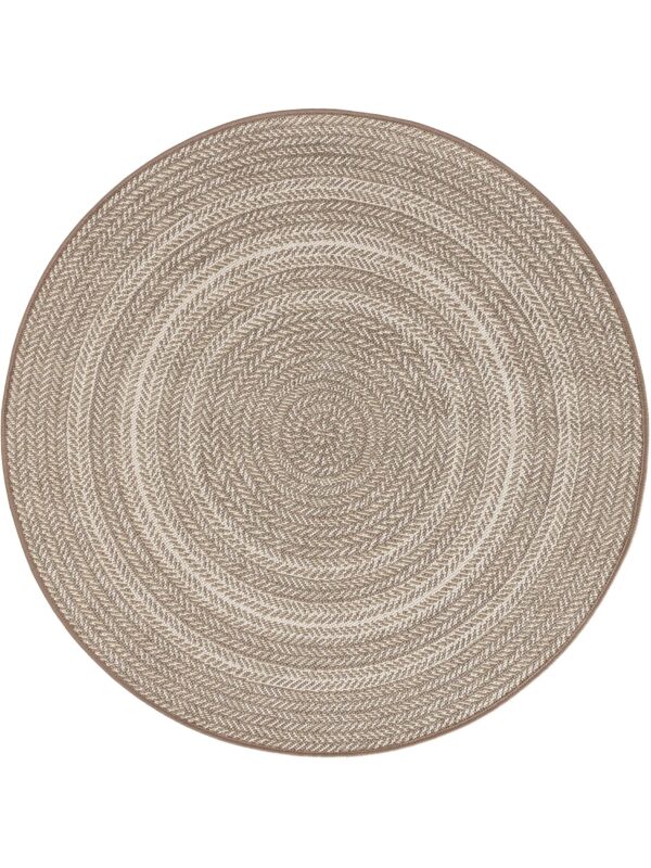 In- & Outdoor Rundteppich Metro Creme/Taupe 60006261-149104