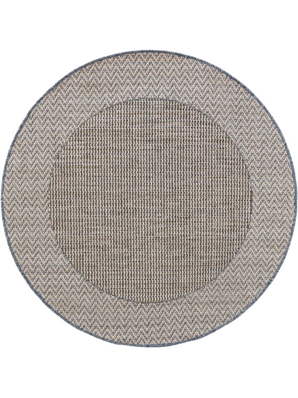 In- & Outdoor Rundteppich River Beige/Blau 60006074-75104
