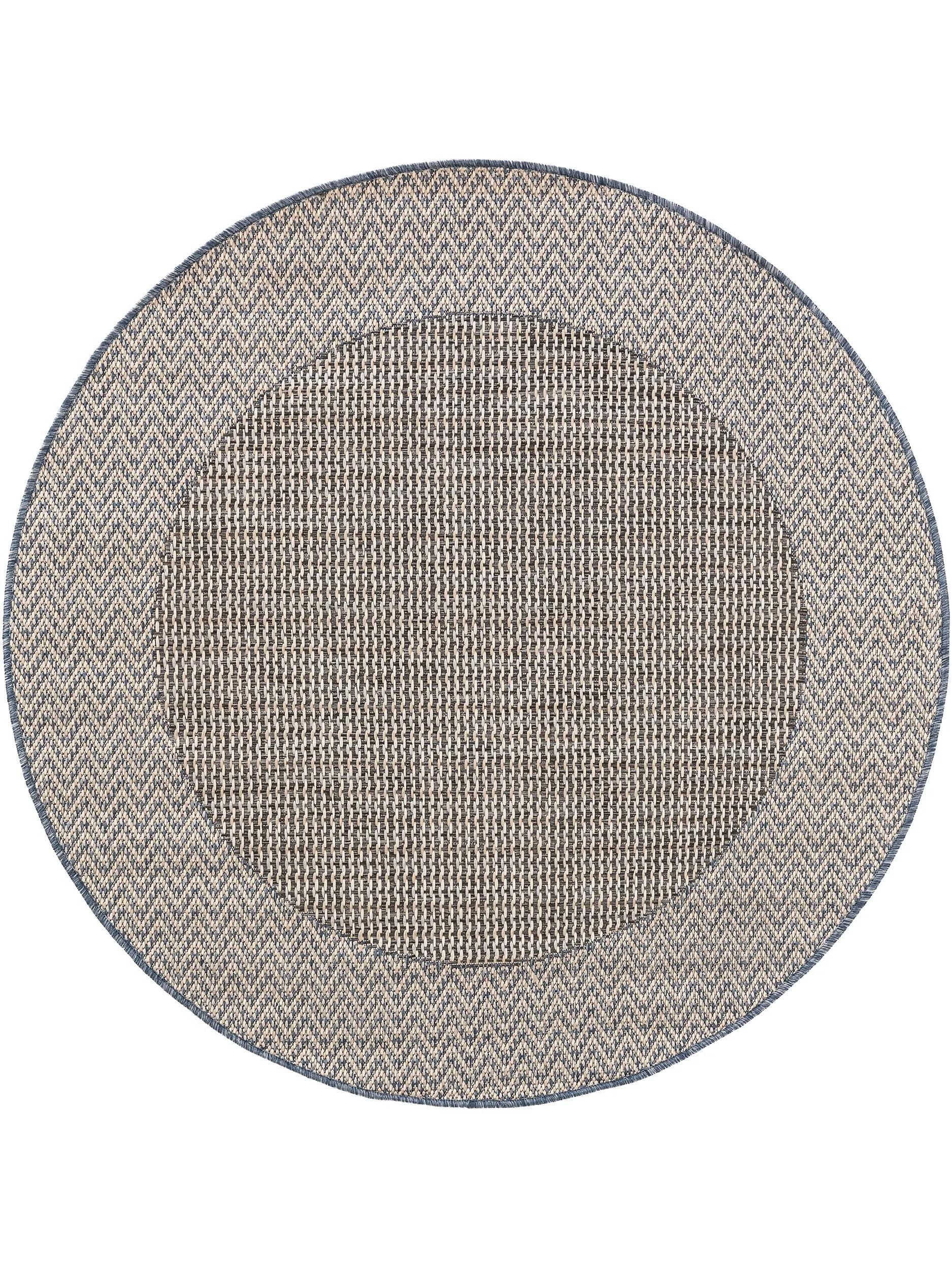 In- & Outdoor Rundteppich River Beige/Blau 60006074-75104 In- & Outdoor Rundteppich River Beige/Blau 60006074-75104