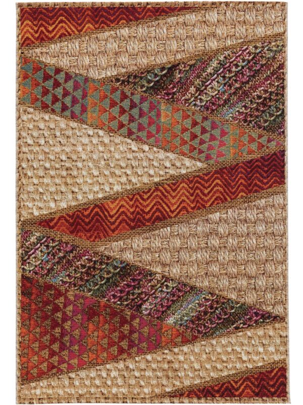 In- & Outdoor Teppich Kenya Beige/Rot 60007034-52101