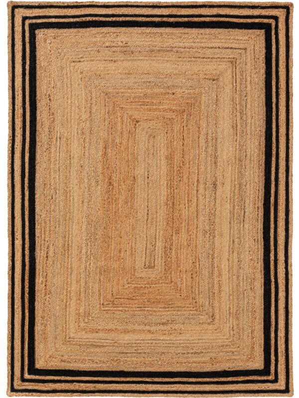 Jute-Teppich Jutta Schwarz 60007160-36101