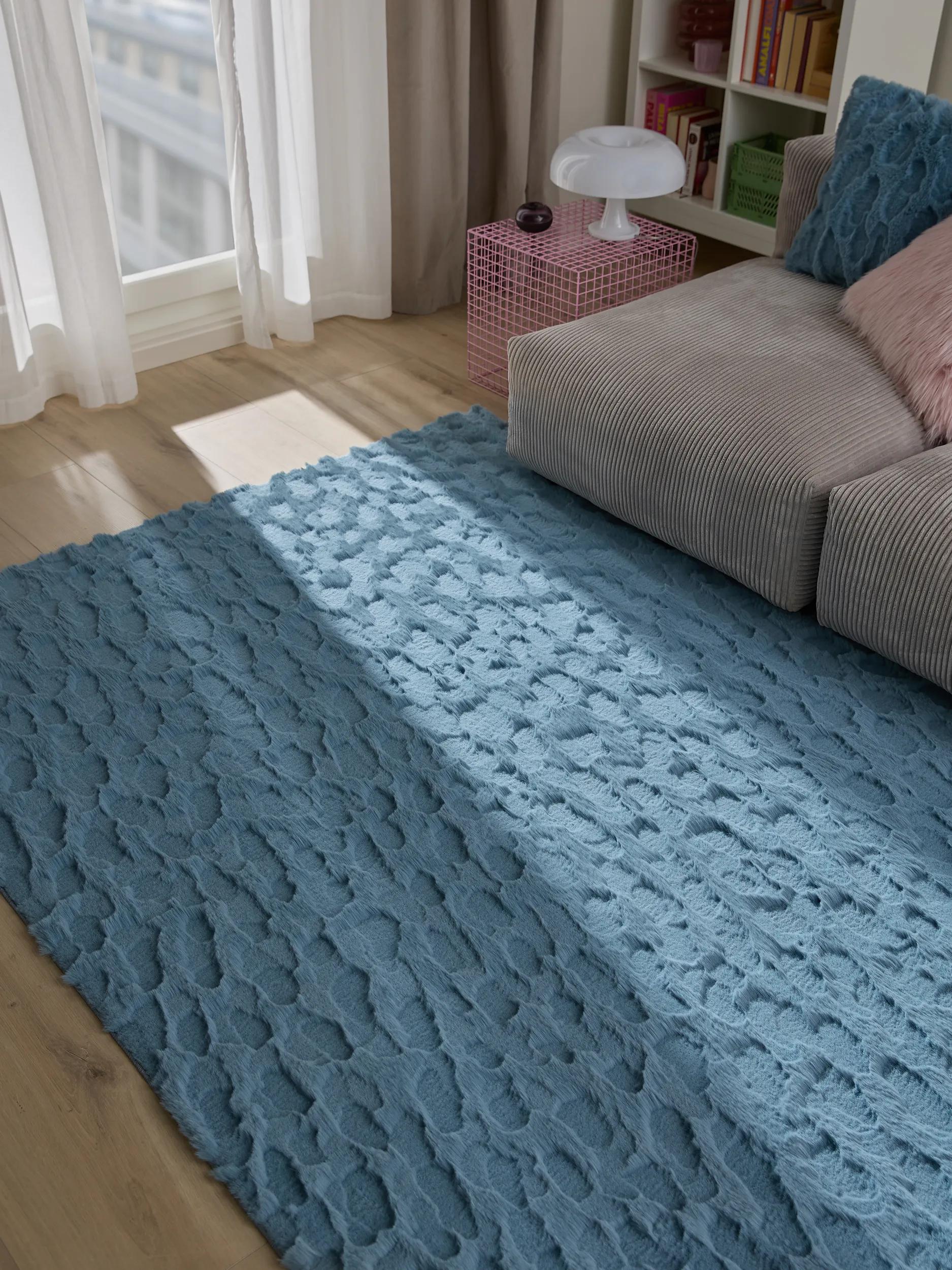 Kunstfell-Teppich Immy Blau 60007925-22101 Kunstfell-Teppich Immy Blau 60007925-22101 – Bild 2