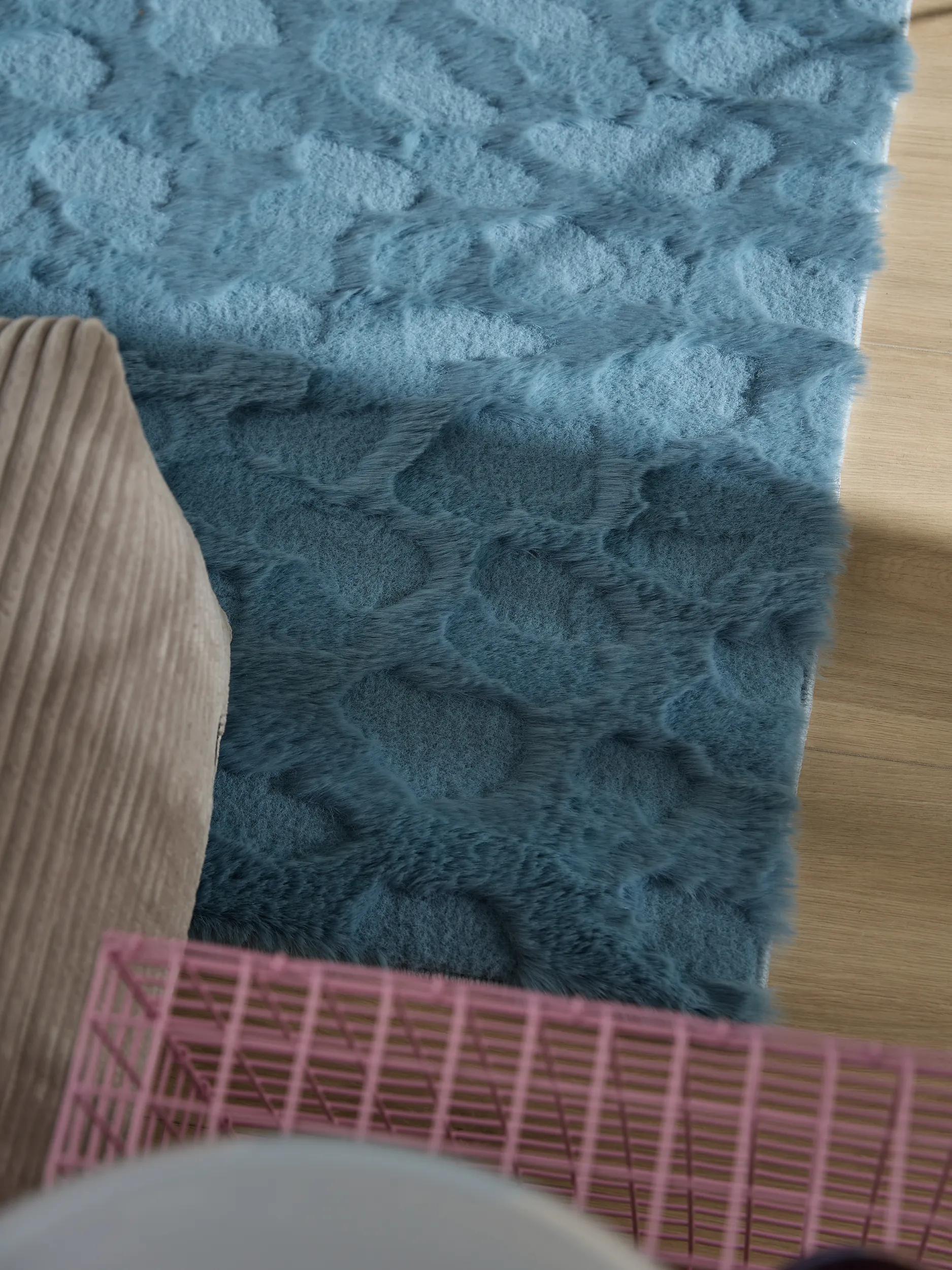 Kunstfell-Teppich Immy Blau 60007925-22101 Kunstfell-Teppich Immy Blau 60007925-22101 – Bild 3