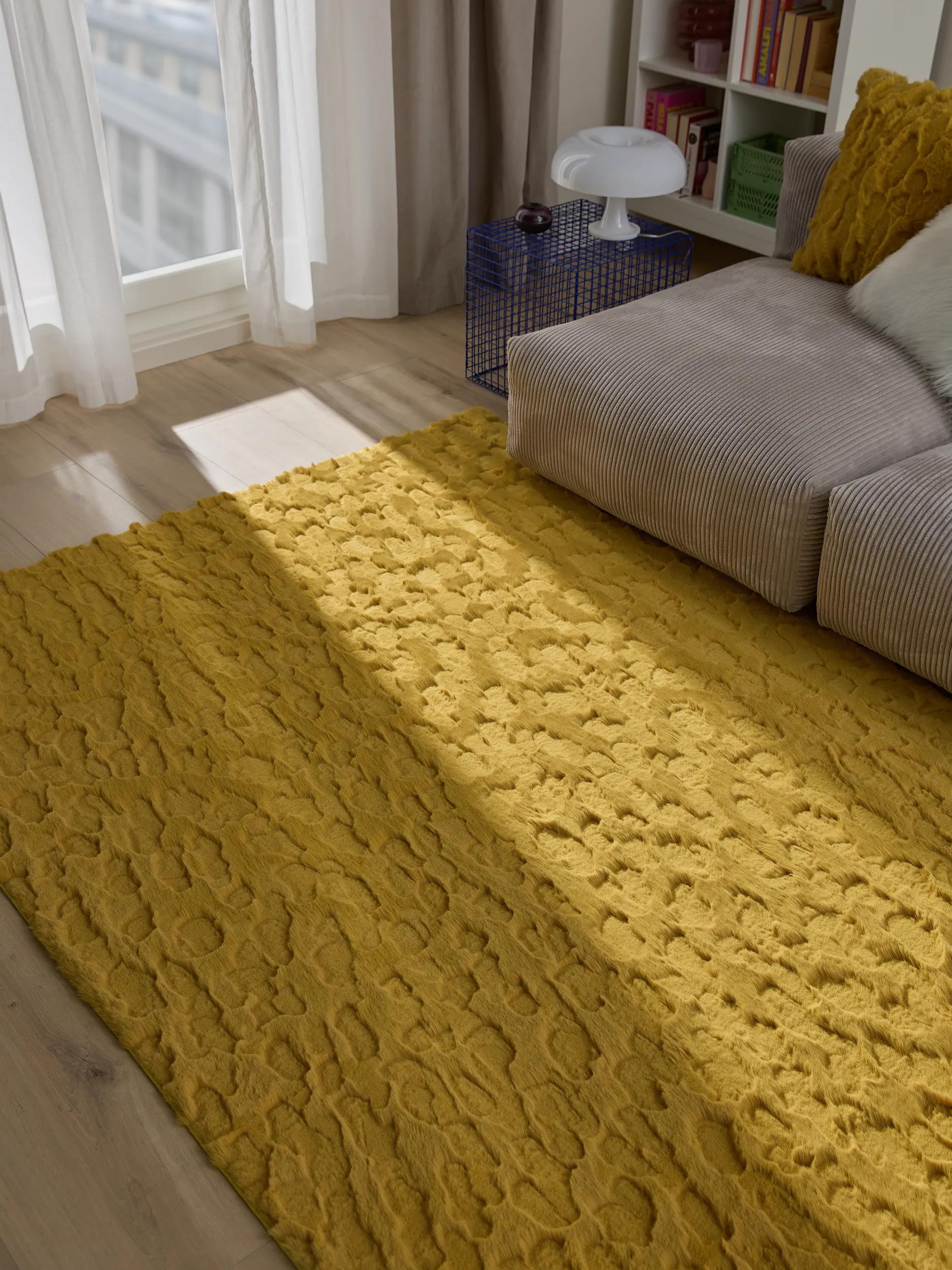 Kunstfell-Teppich Immy Gelb 60007925-26101 Kunstfell-Teppich Immy Gelb 60007925-26101 – Bild 2