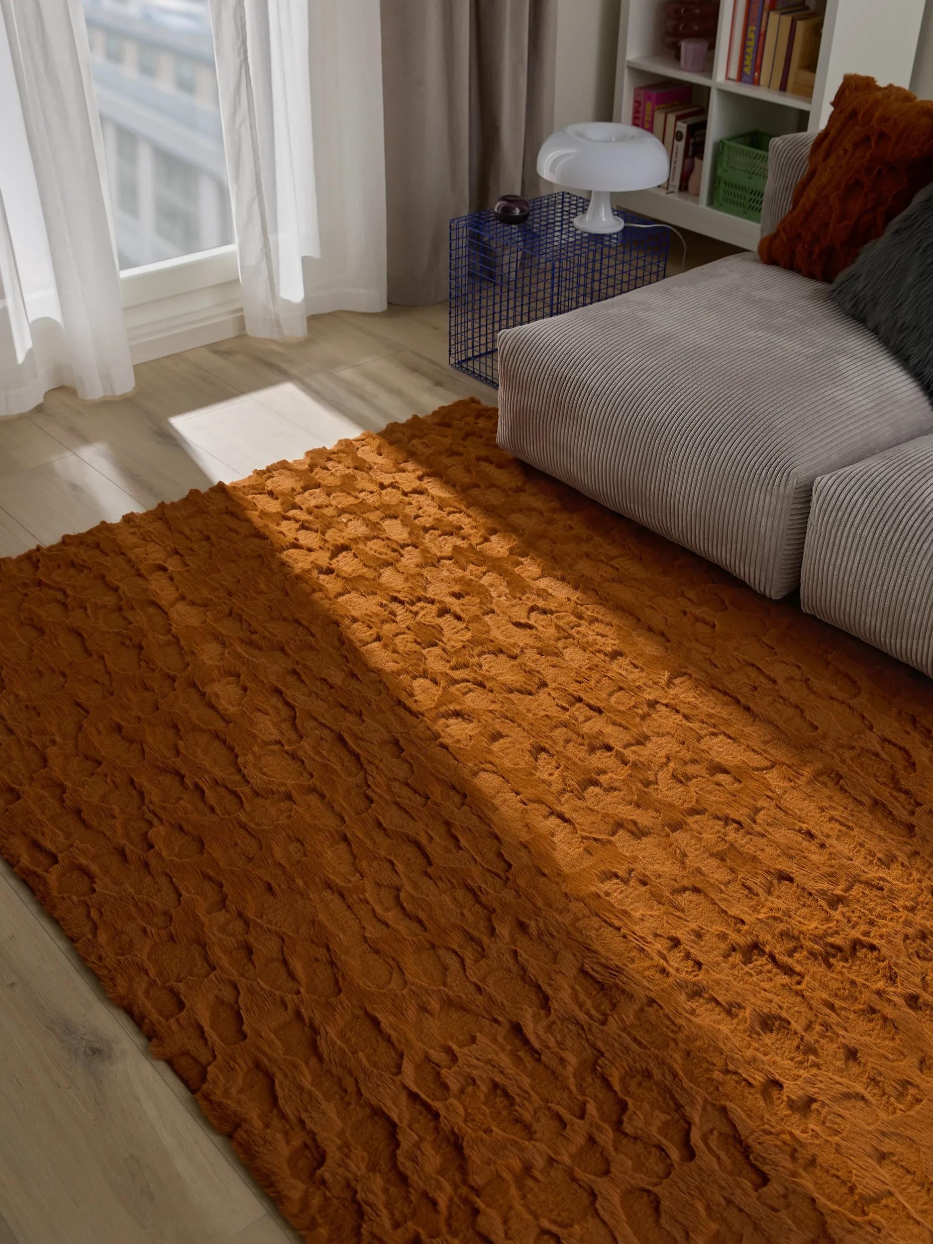 Kunstfell-Teppich Immy Orange 60007925-32101 Kunstfell-Teppich Immy Orange 60007925-32101 – Bild 2