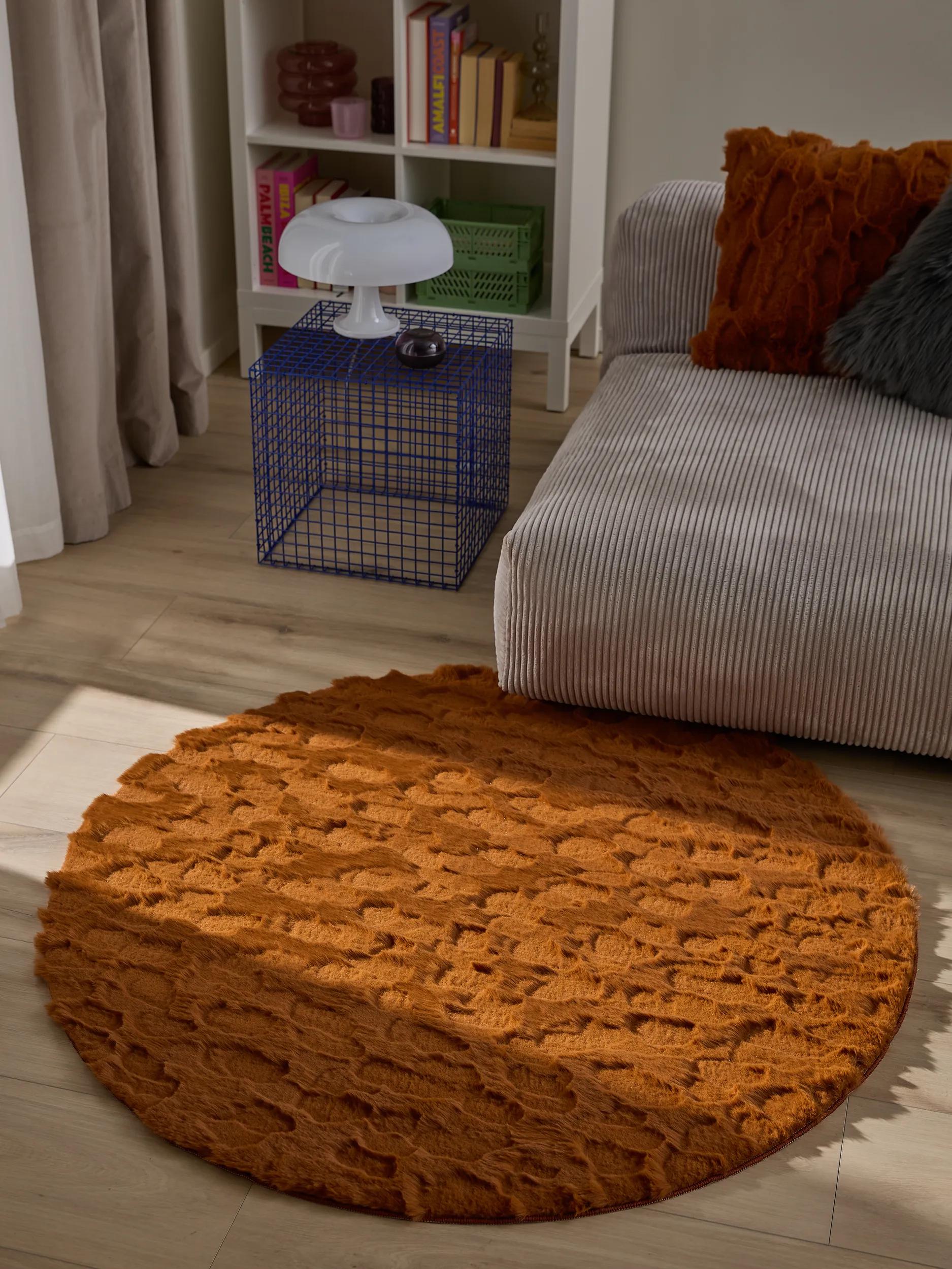 Kunstfell-Teppich Immy Orange 60007925-32104 Kunstfell-Teppich Immy Orange 60007925-32104 – Bild 2