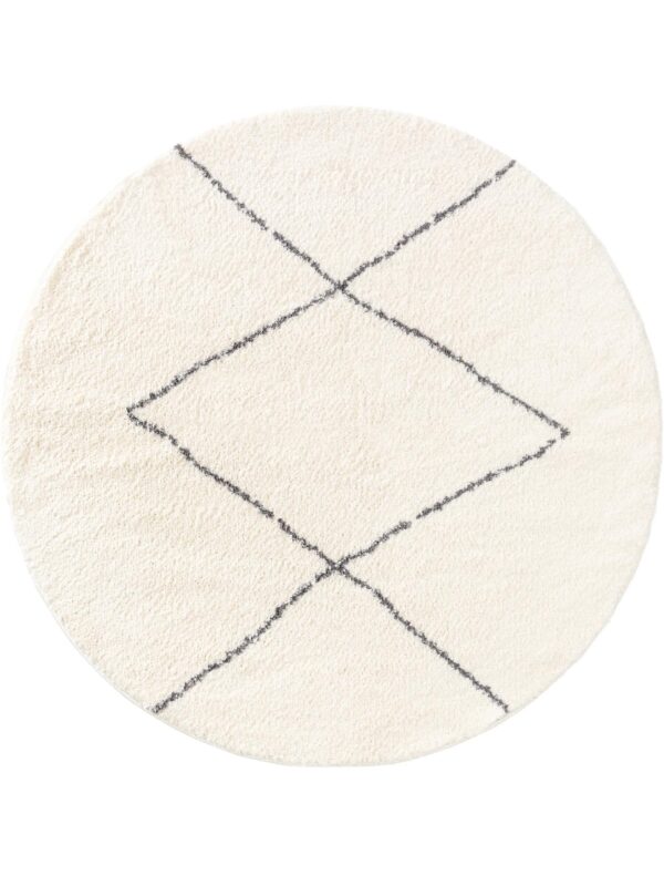 Shaggy-Rundteppich Benno Creme 60006470-62104