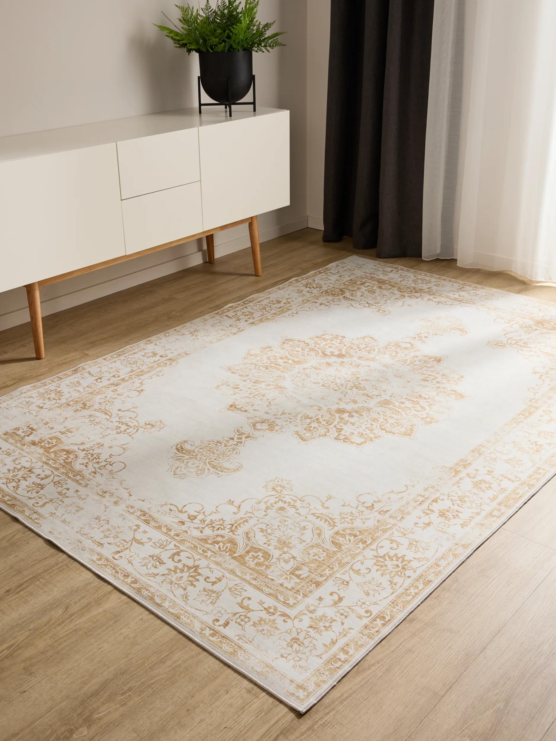 Waschbarer Teppich George Creme/Gelb 60007893-141101 Waschbarer Teppich George Creme/Gelb 60007893-141101 – Bild 2
