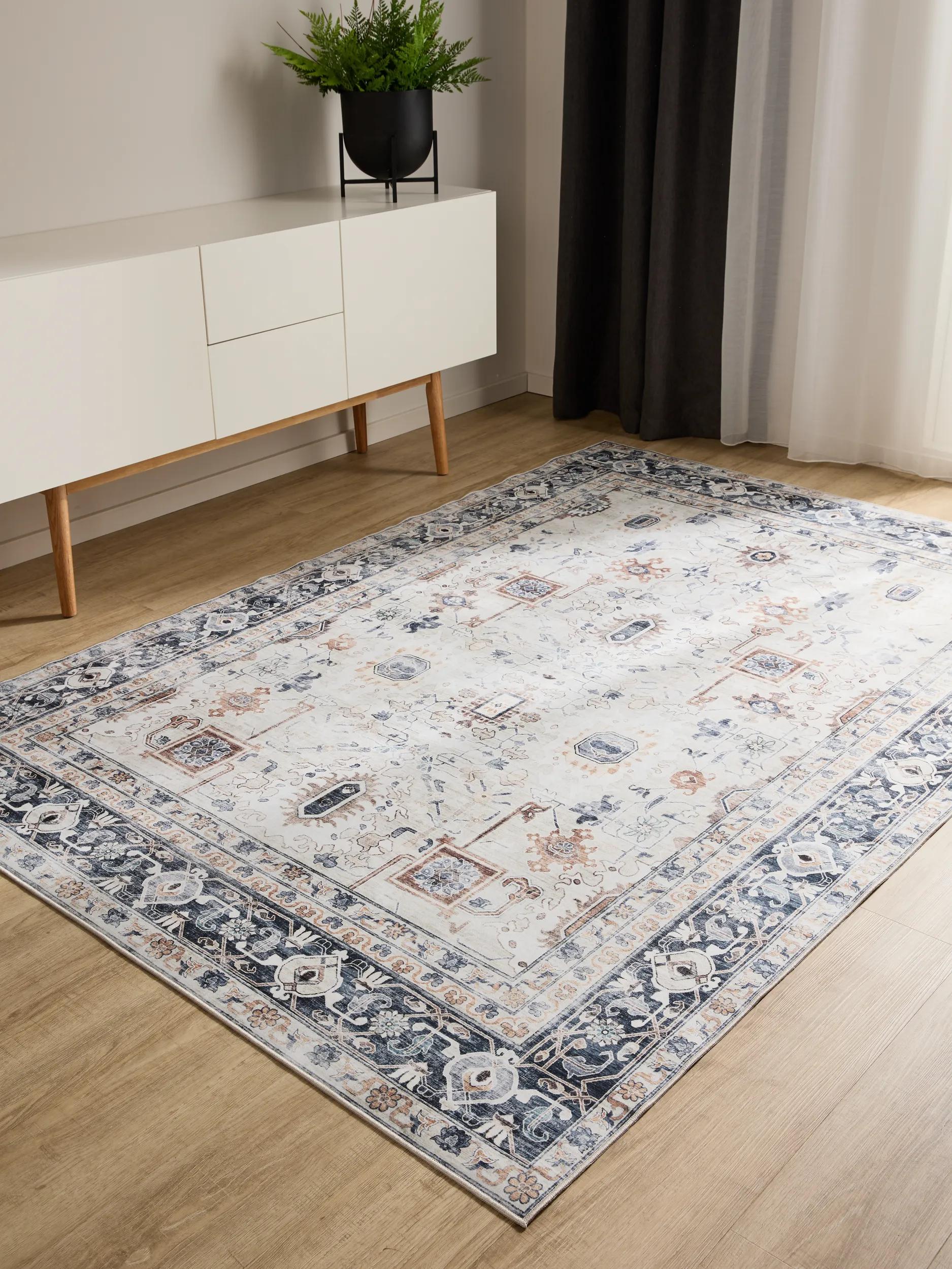 Waschbarer Teppich George Creme/Grau 60007896-134101 Waschbarer Teppich George Creme/Grau 60007896-134101 – Bild 2