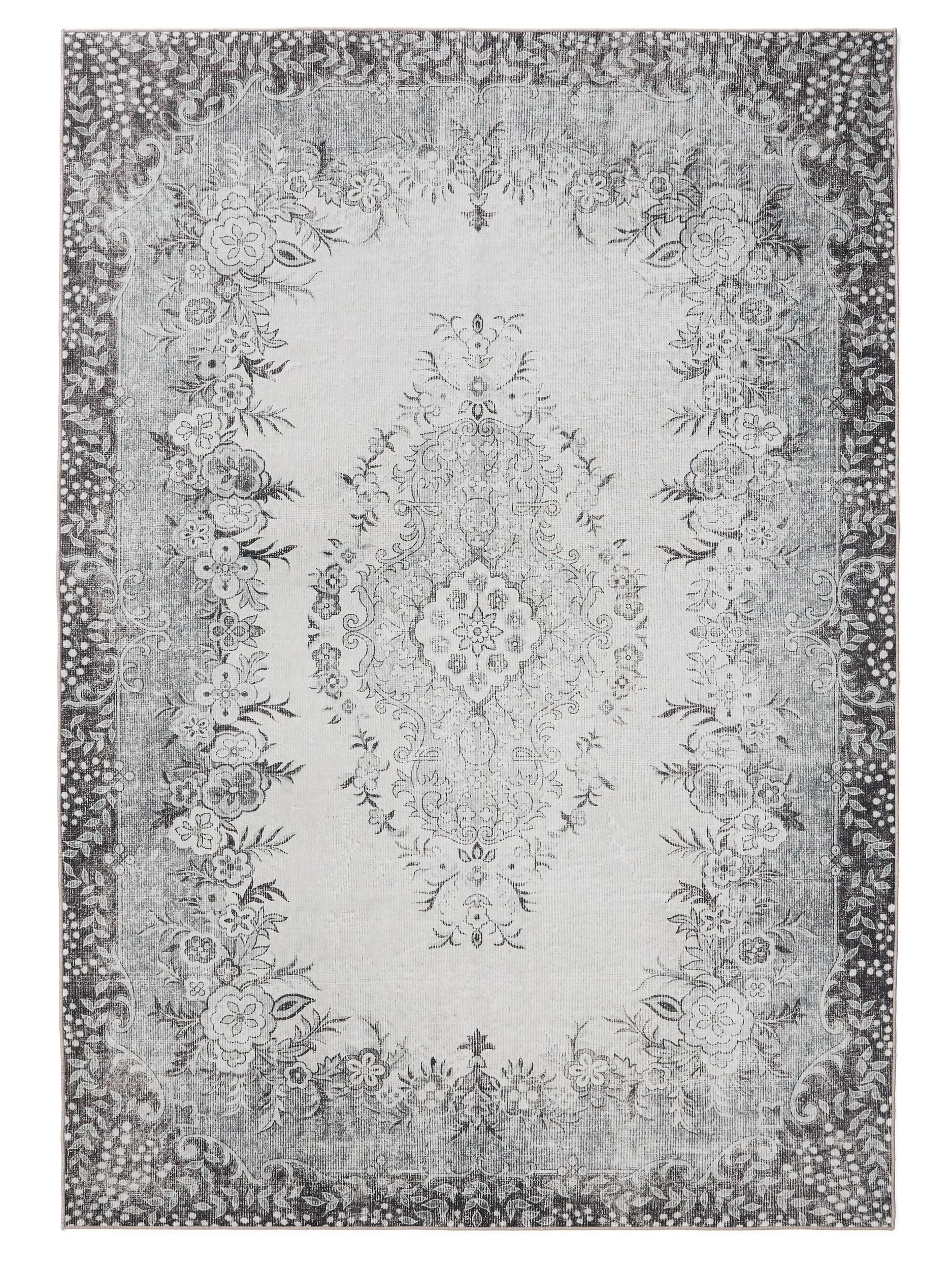 Waschbarer Teppich George Schwarz/Grau 60007893-50101 Waschbarer Teppich George Schwarz/Grau 60007893-50101