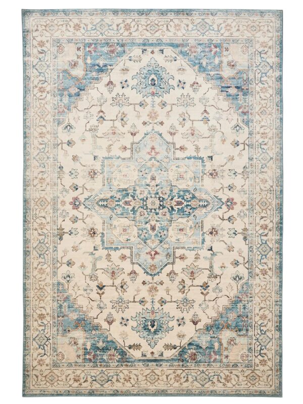 Waschbarer Teppich Miray Mehrfarbig/Blau 60007882-71101