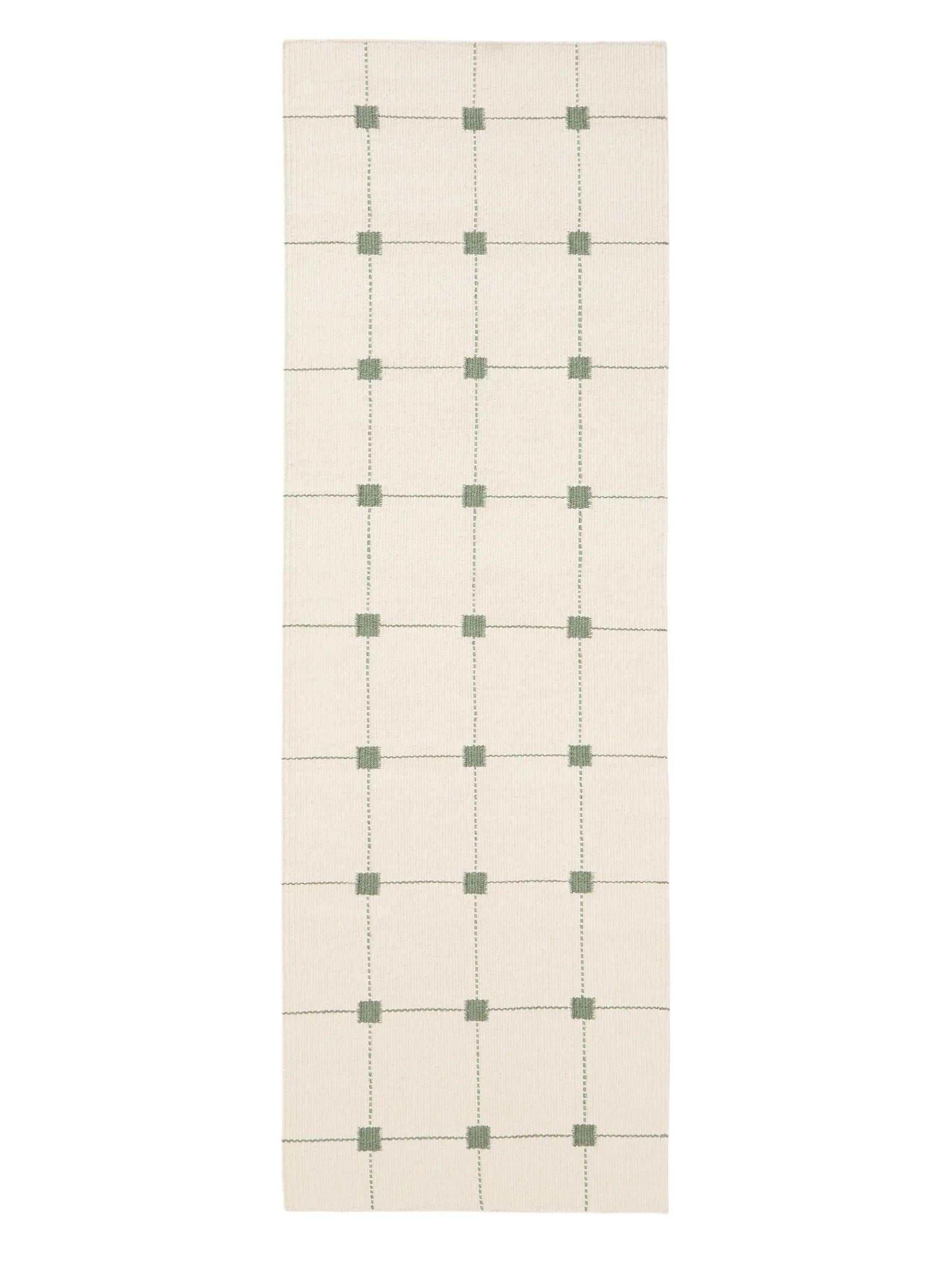 Woll-Läufer Grady Creme/Grün 60007945-140103 Woll-Läufer Grady Creme/Grün 60007945-140103