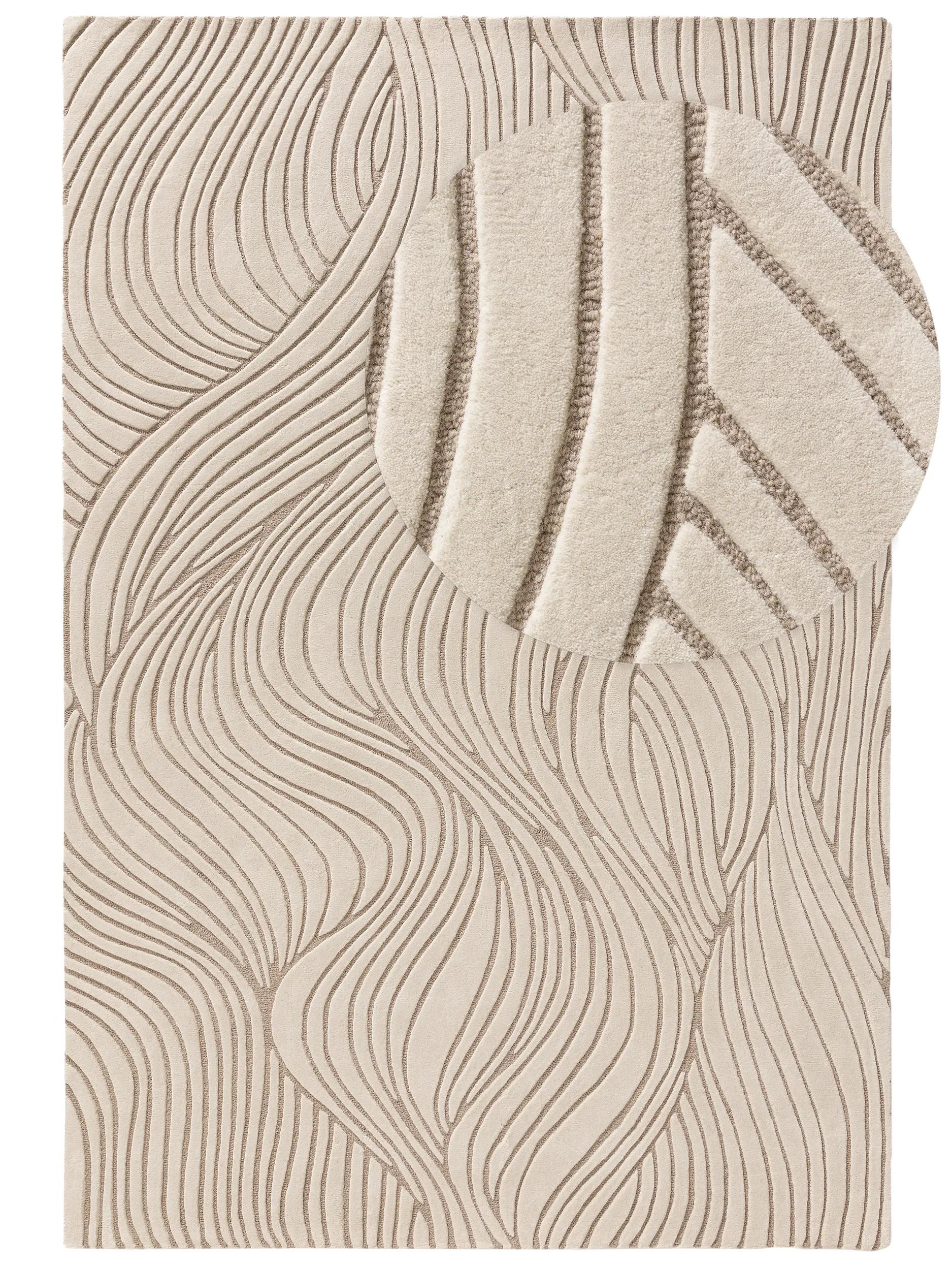 Wollteppich Tess Creme/Taupe 60007520-149101 Wollteppich Tess Creme/Taupe 60007520-149101