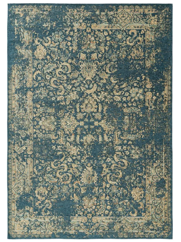 Flachgewebe-Teppich Frencie Blau 60007045-22101