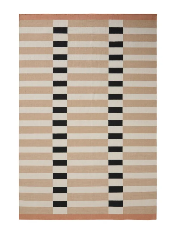 Flachgewebe-Teppich Judith Beige/Schwarz 60007825-45101