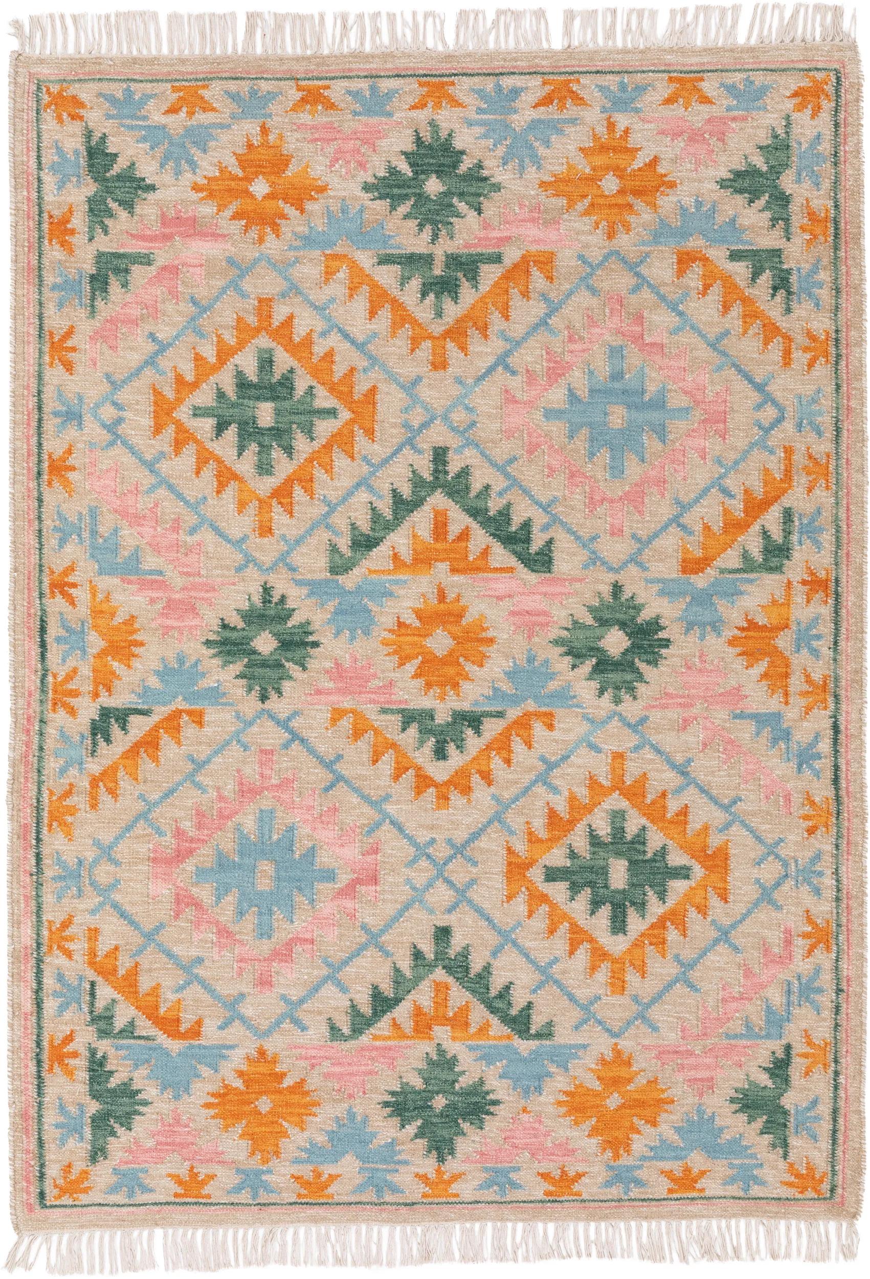 Handgewebter Kelim Zohra Mehrfarbig/Beige 60005889-59101 Handgewebter Kelim Zohra Mehrfarbig/Beige 60005889-59101