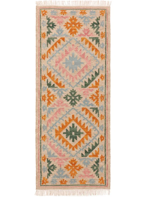 Handgewebter Kelim Zohra Mehrfarbig/Beige 60005889-59103