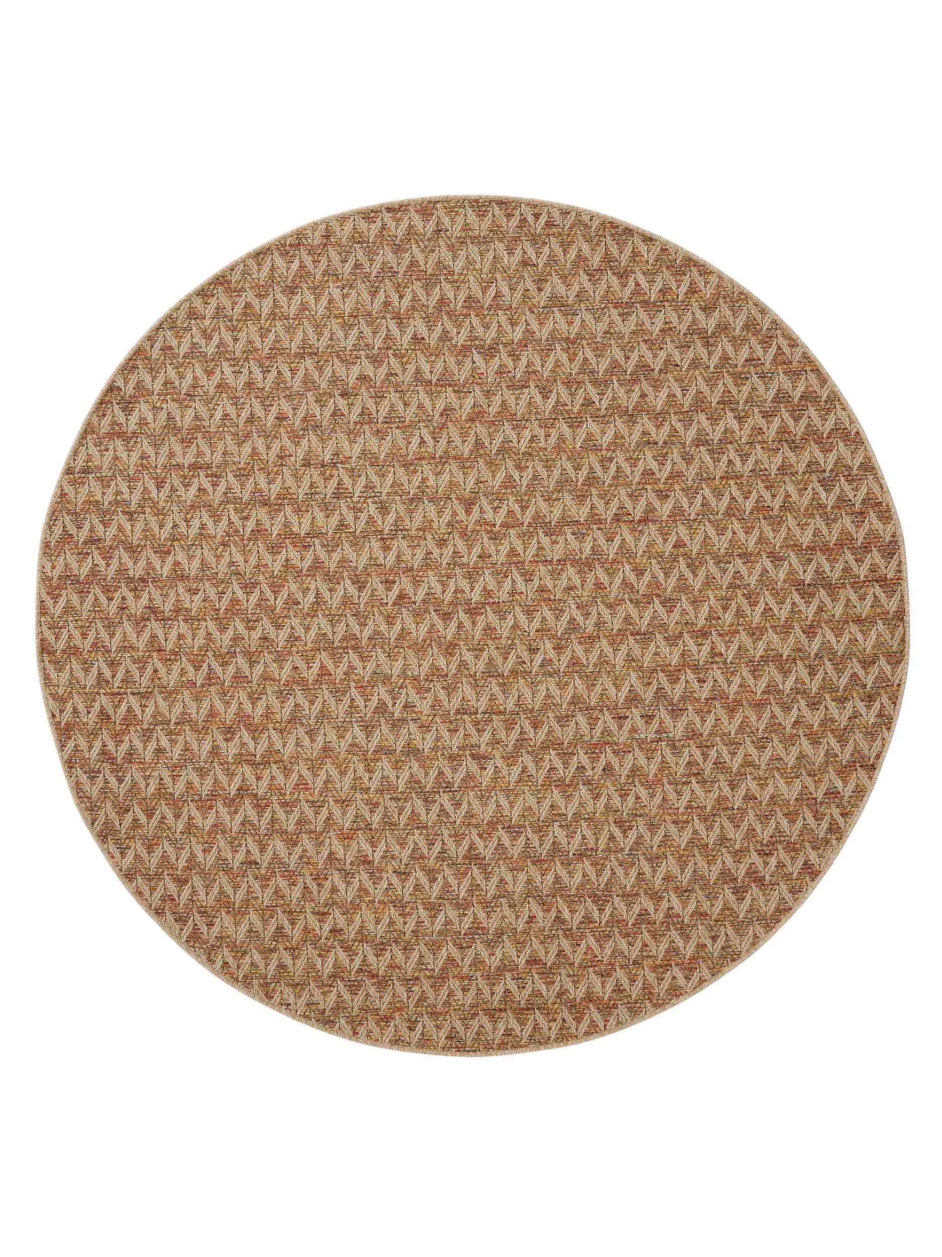 In- & Outdoor Rundteppich Agra Beige/Mehrfarbig 60007967-48104 In- & Outdoor Rundteppich Agra Beige/Mehrfarbig 60007967-48104