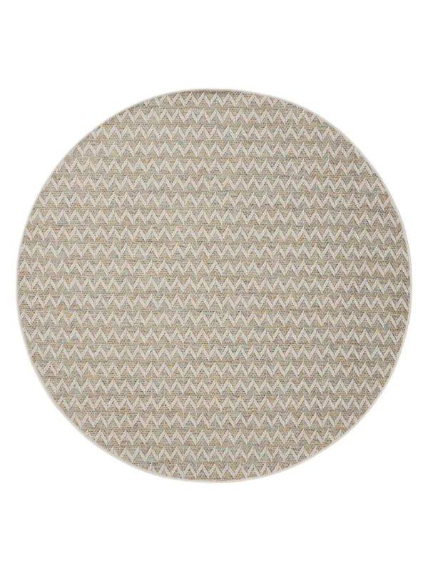 In- & Outdoor Rundteppich Agra Blau/Creme 60007967-222104