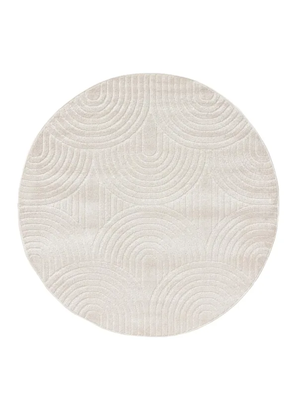 In- & Outdoor Rundteppich Mars Creme 60007647-62104