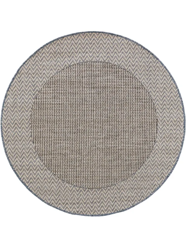 In- & Outdoor Rundteppich River Beige/Blau 60006074-75104