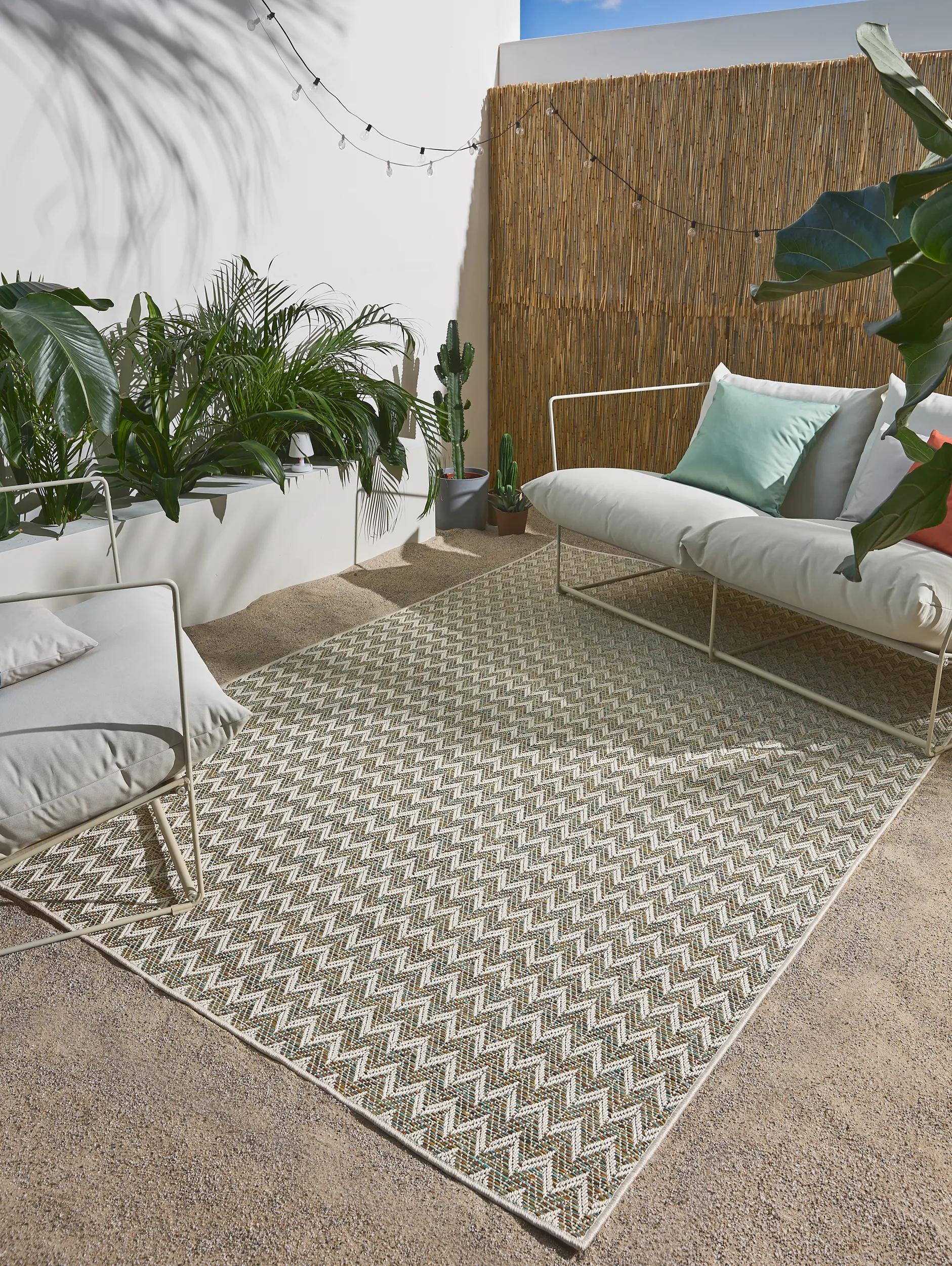 In- & Outdoor Teppich Agra Blau/Creme 60007967-222101 In- & Outdoor Teppich Agra Blau/Creme 60007967-222101 – Bild 2