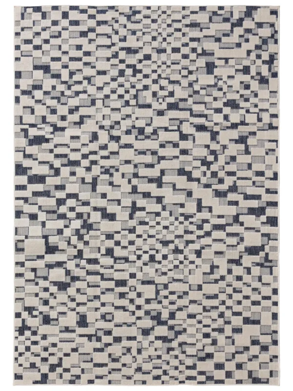 In- & Outdoor Teppich Kaleo Blau/Weiß 60007738-194101