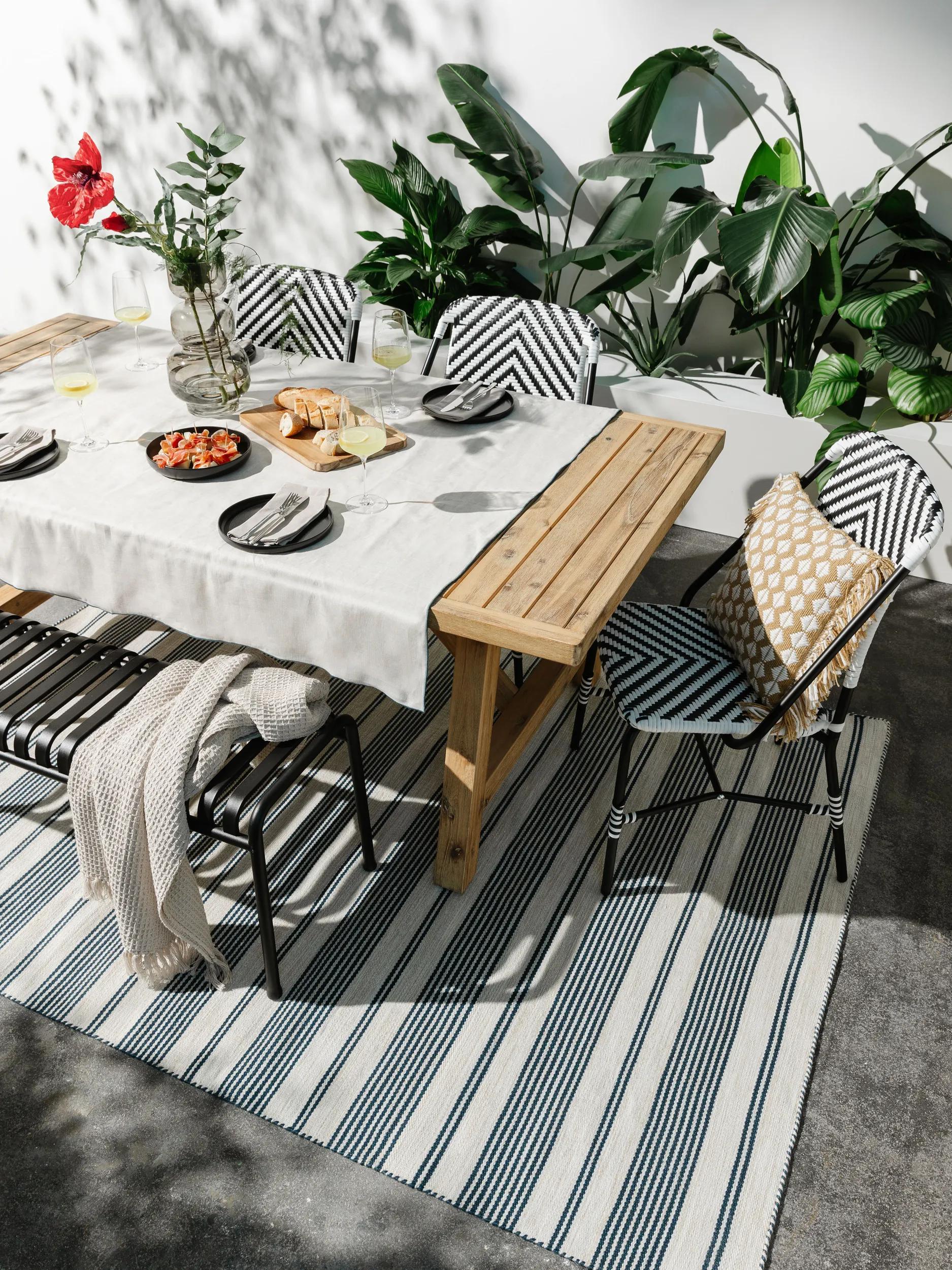 In- & Outdoor Teppich Rida Beige/Blau 60007683-75101 In- & Outdoor Teppich Rida Beige/Blau 60007683-75101 – Bild 2