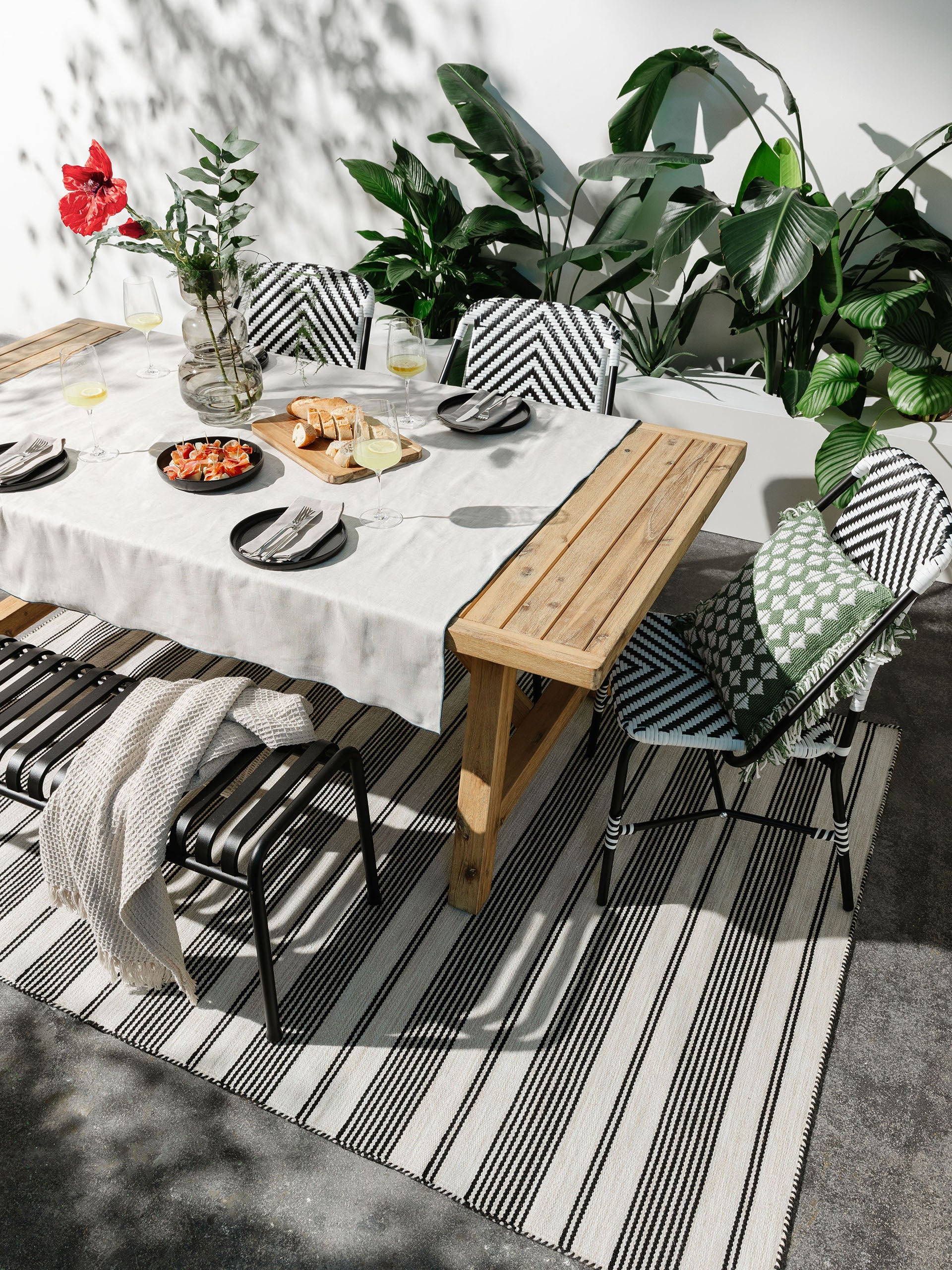 In- & Outdoor Teppich Rida Beige/Schwarz 60007683-45101 In- & Outdoor Teppich Rida Beige/Schwarz 60007683-45101 – Bild 2
