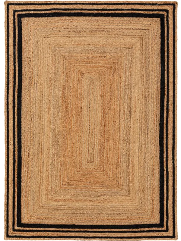 Jute-Teppich Jutta Schwarz 60007160-36101