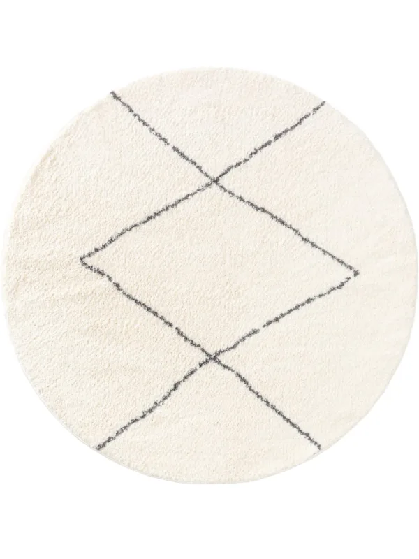 Shaggy-Rundteppich Benno Creme 60006470-62104