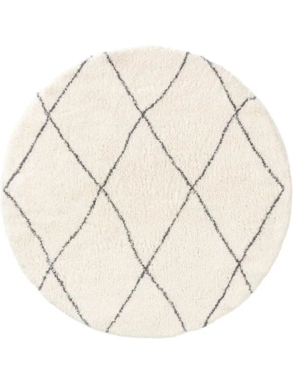 Shaggy-Rundteppich Benno Creme 60006723-62104