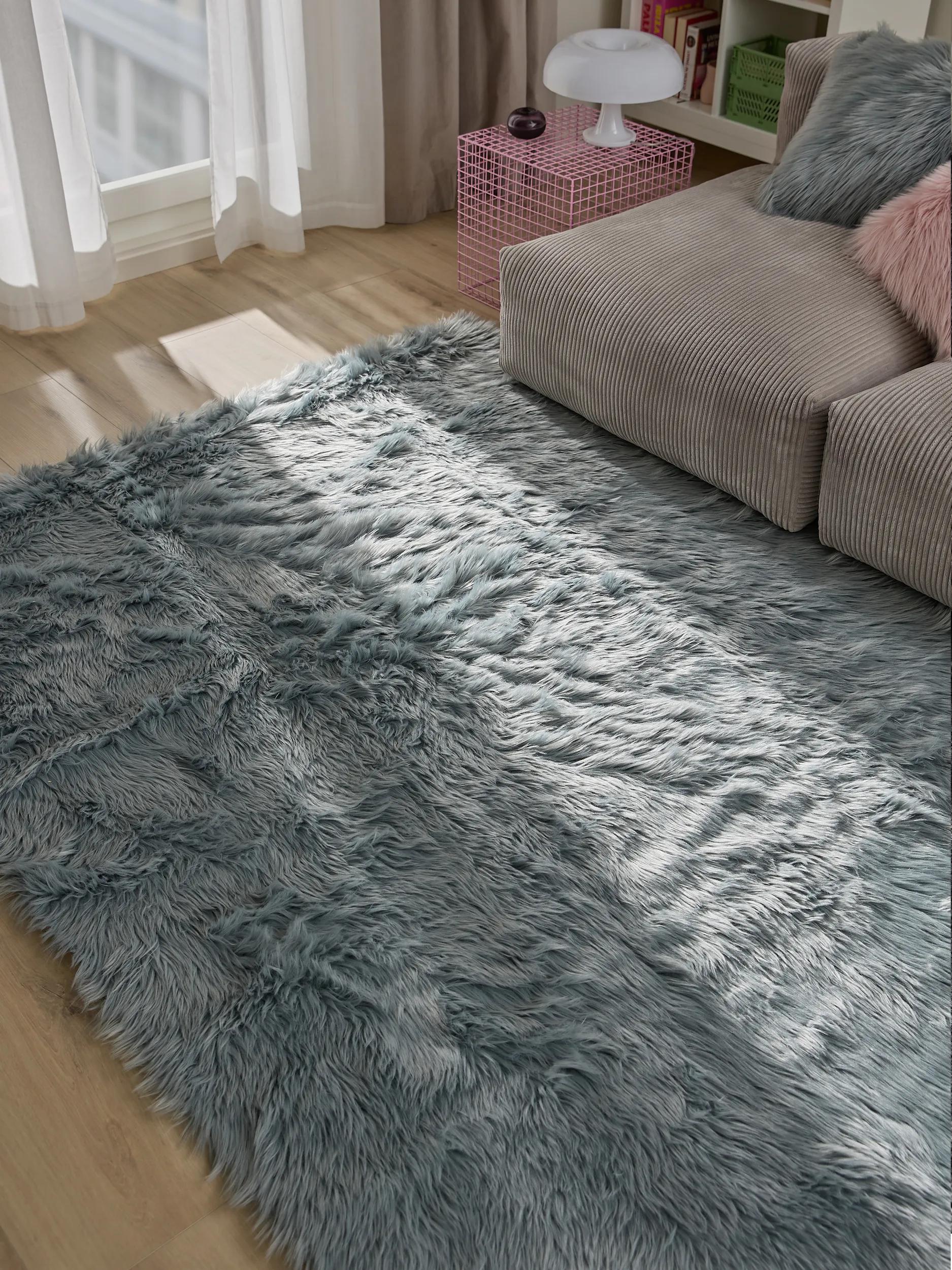 Waschbarer Shaggy-Teppich Nanuk Blau 60007901-22101 Waschbarer Shaggy-Teppich Nanuk Blau 60007901-22101 – Bild 2