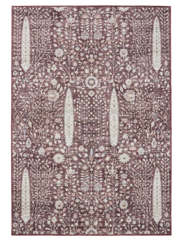 Waschbarer Teppich George Bordeaux 60007889-145101