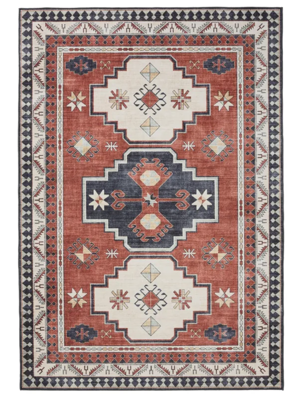 Waschbarer Teppich George Mehrfarbig/Blau 60007886-71101